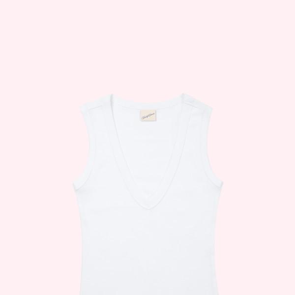 Classic sleeveless top (White)