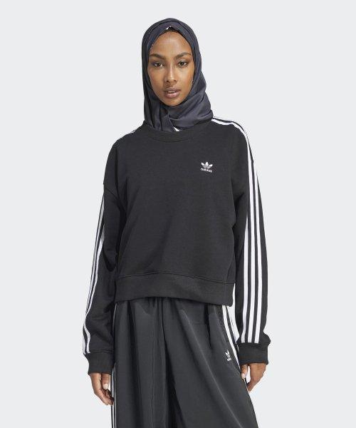 3S 크루 스웨트셔츠 - 블랙 / IR5522