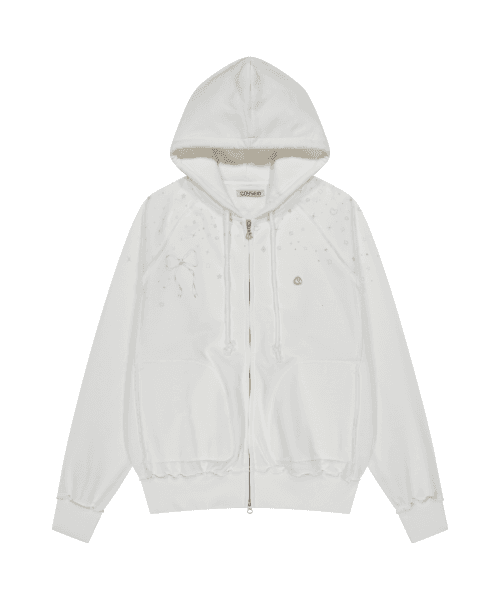 TWINKLE HOOD ZIP-UP WHITE