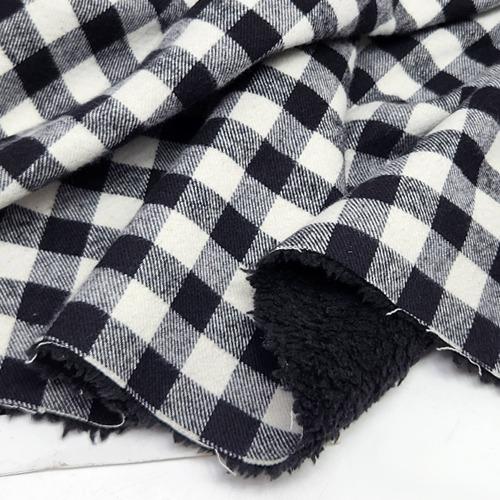 [1519] A/T 보아 라미네이팅(합포) 블랙 미니고방체크