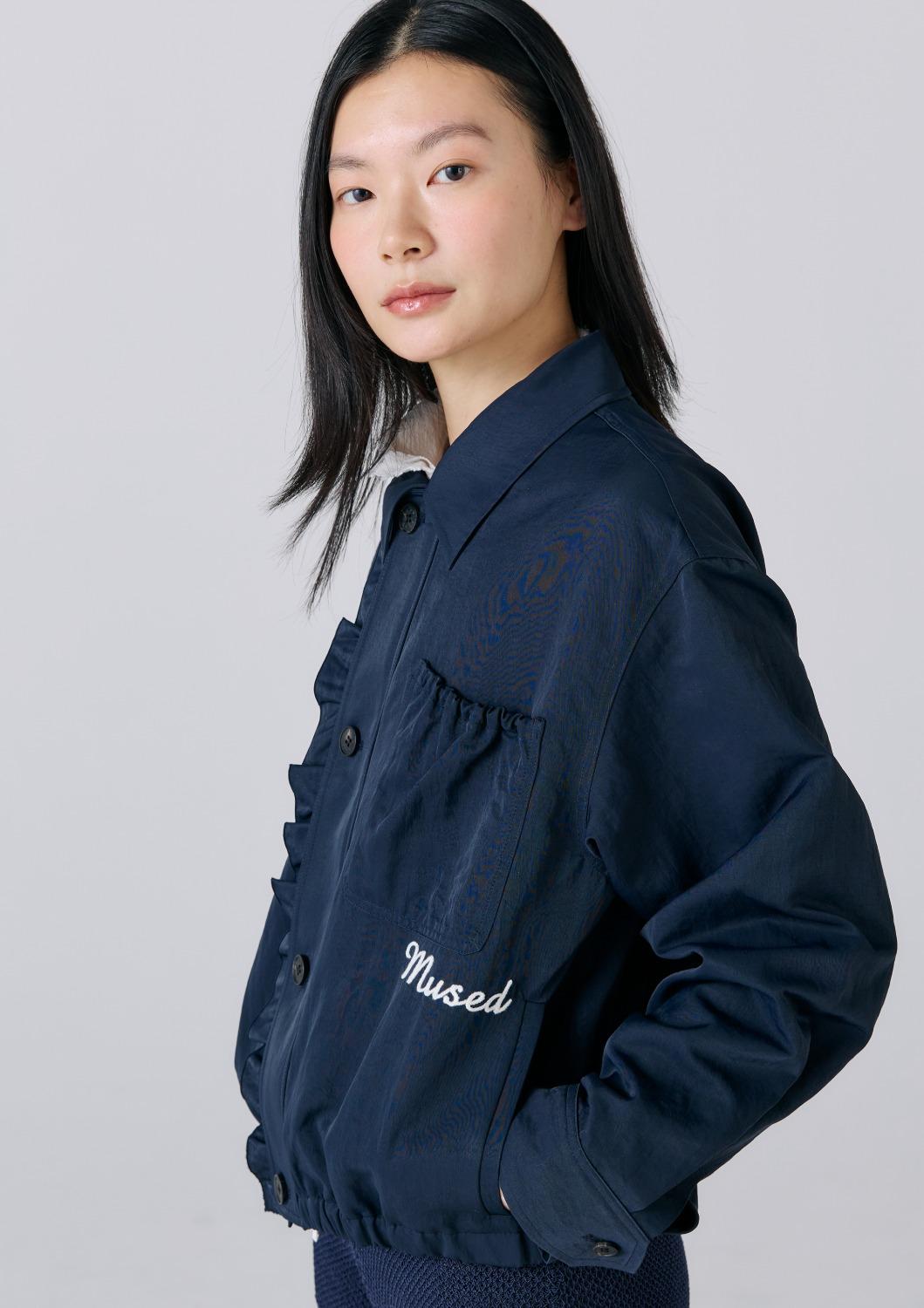 [3/13일 예약배송] Mused blouson - Navy
