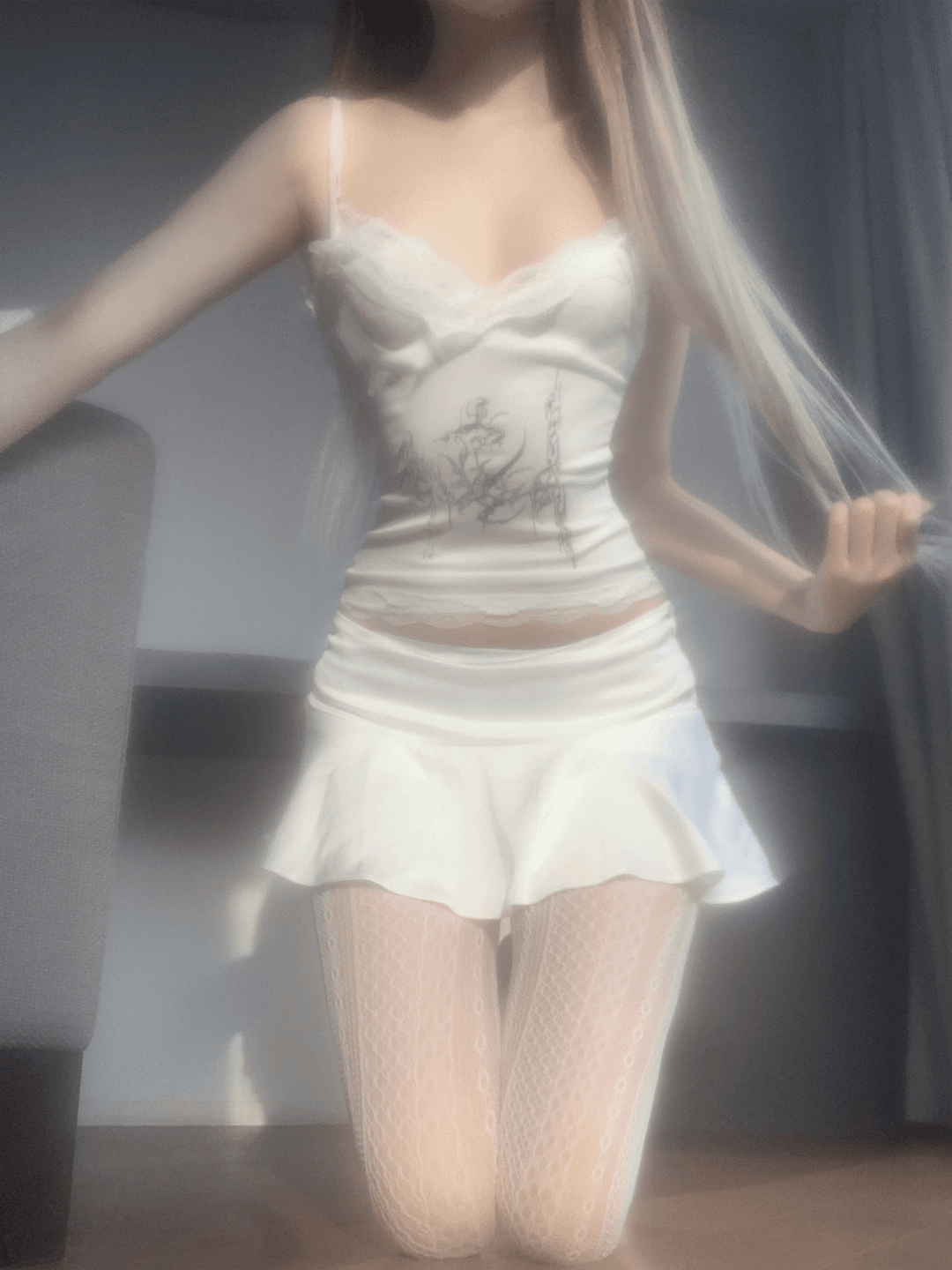 Shukan Drawing Race Top (white) * 주문폭주 2월 말 입고