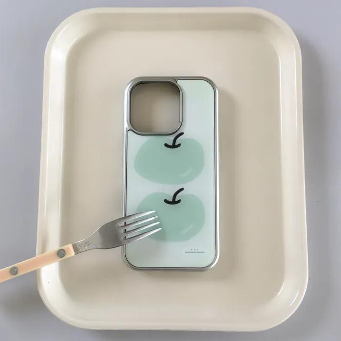Aori apple sliver epoxy case (실버 에폭시 / 실버 글라스)