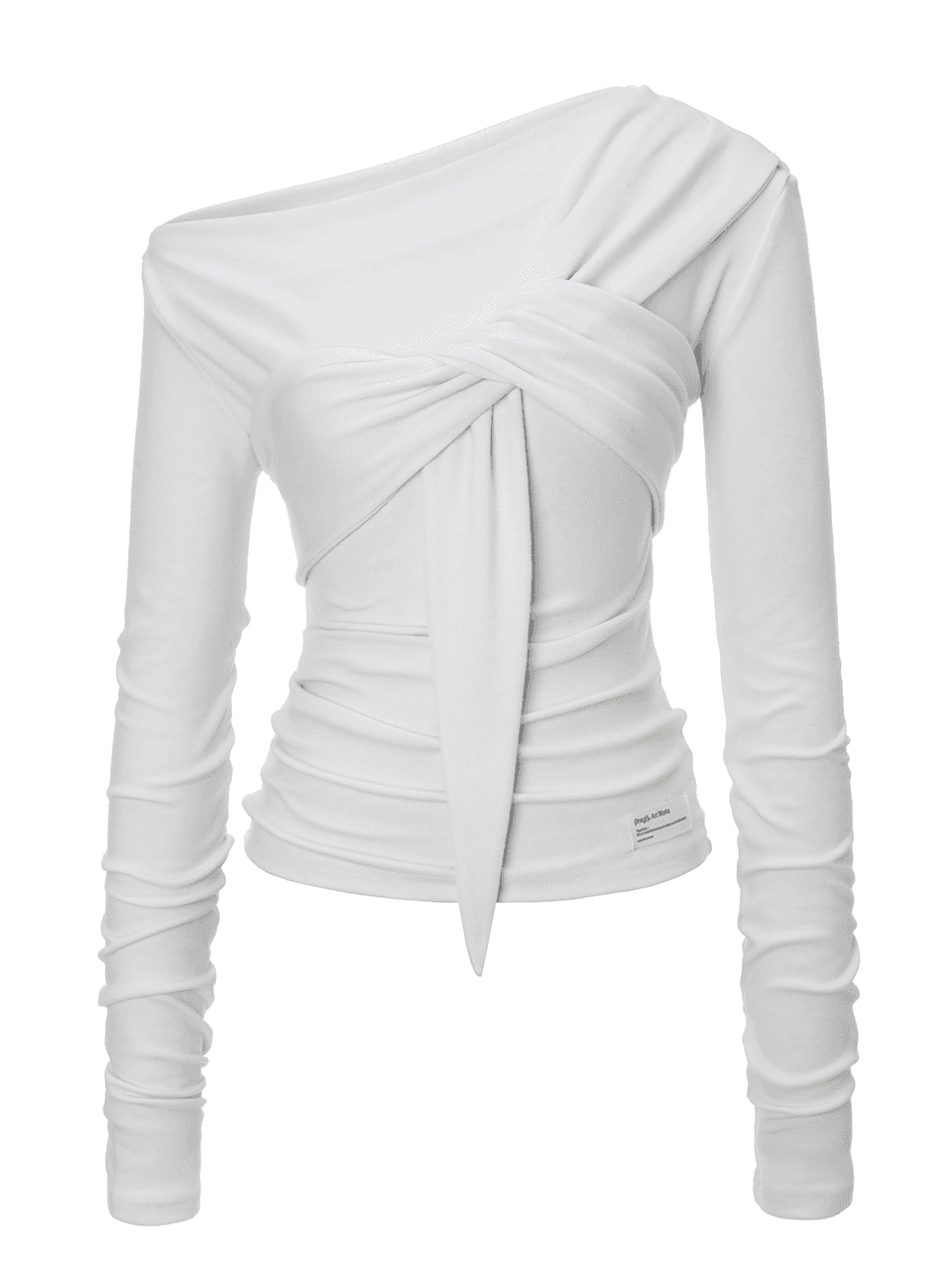 [2nd Reorder] Drape Flow Tie Long Sleeve (white)