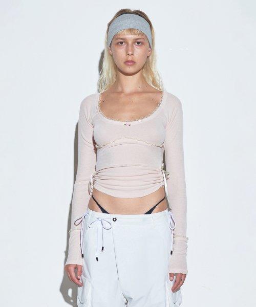 Bow Tie L/S Tee Ballerina Pink