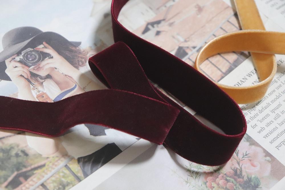 [국산]10mm 앞뒤가 똑같은 양면 벨벳 리본 테이프 1마 리본공예 끈 크리스마스