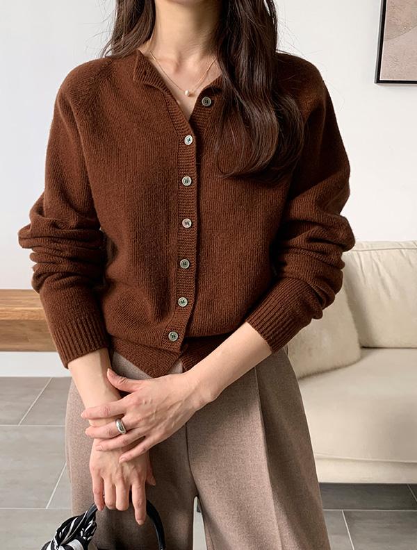 로버 슈퍼파인 메리노울 가디건 (6col)<span style=font-size:0pt