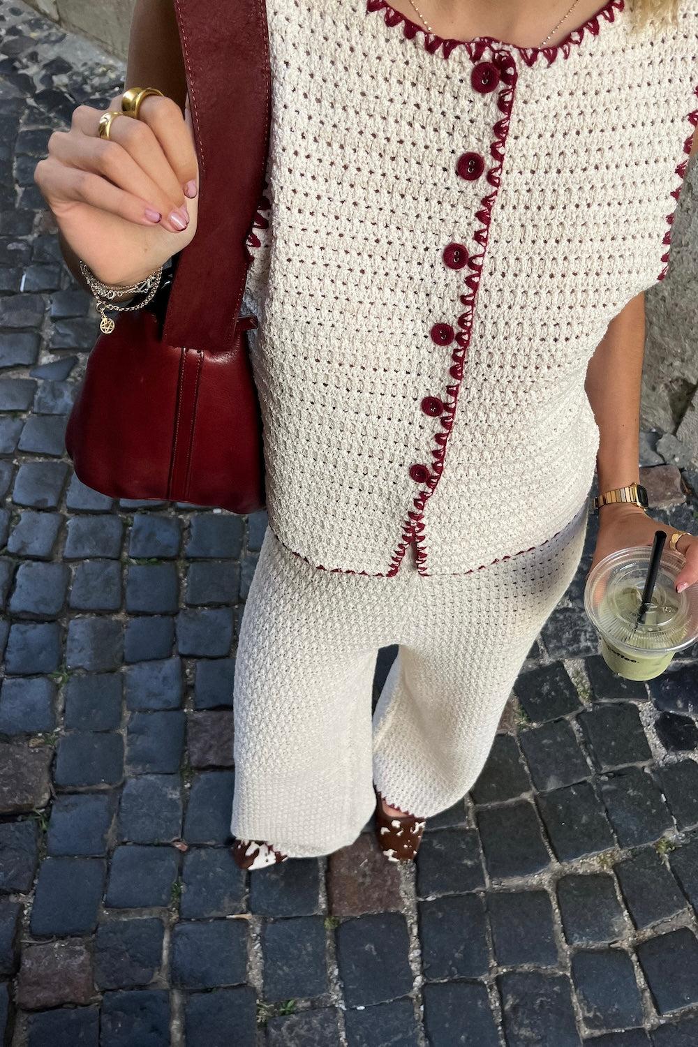 Stella Knit Vest Cream - S