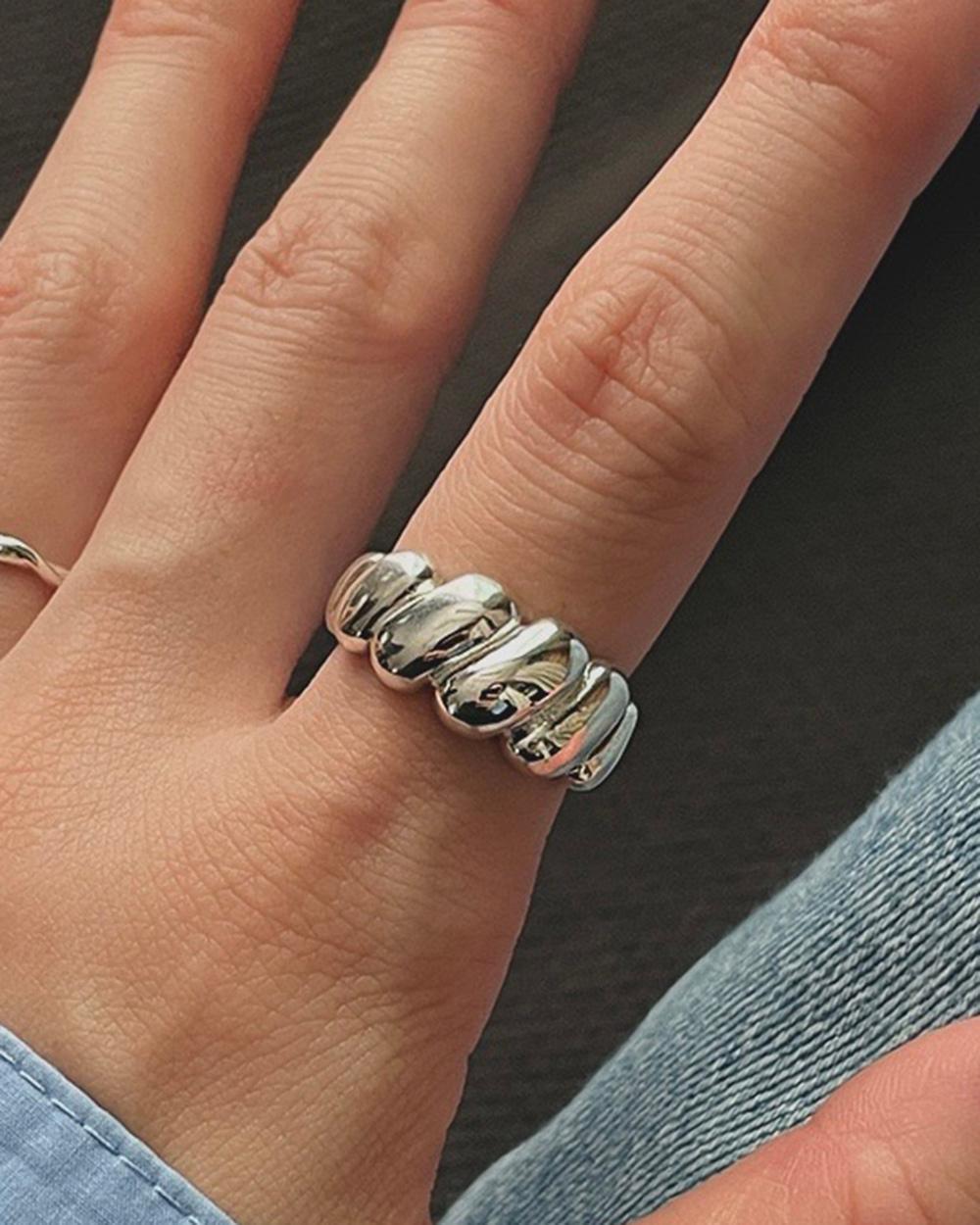 [925 silver] R-192 / unique bold ring