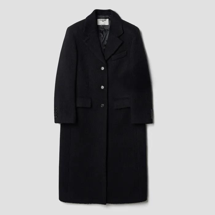 ALPACA SINGLE LONG COAT_BLACK
