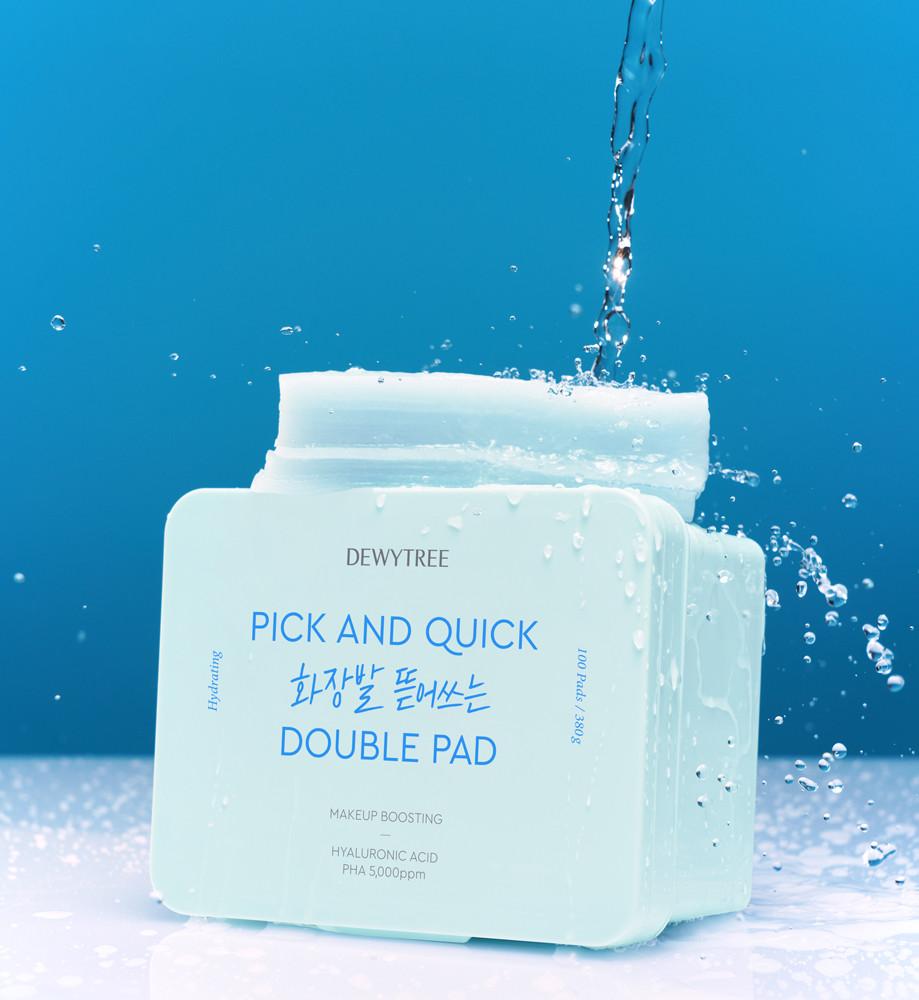 [듀이트리] 픽앤퀵 화장발 뜯어쓰는 더블 패드 100매 토너 토너패드 촉촉 수분 대용량 저자극 가성비