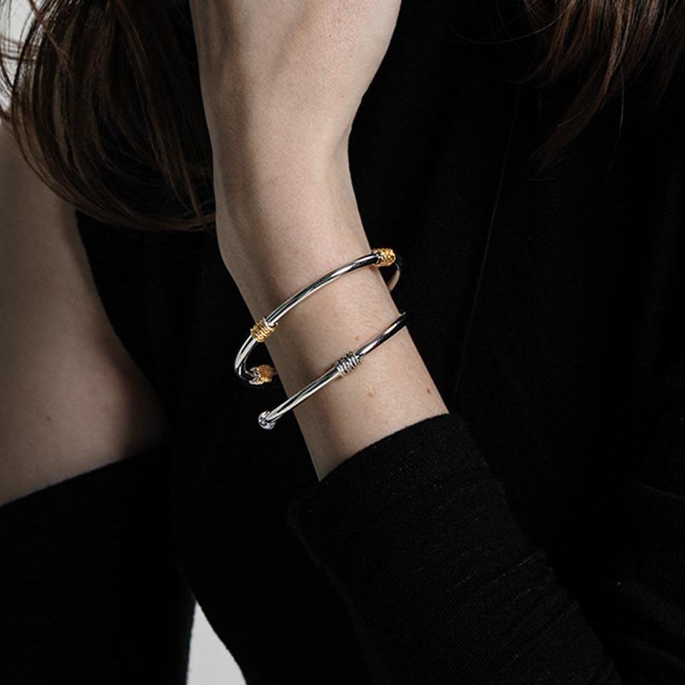 3 point ring bangle (3포인트 링 뱅글) Silver/Gold/Gold Combi
