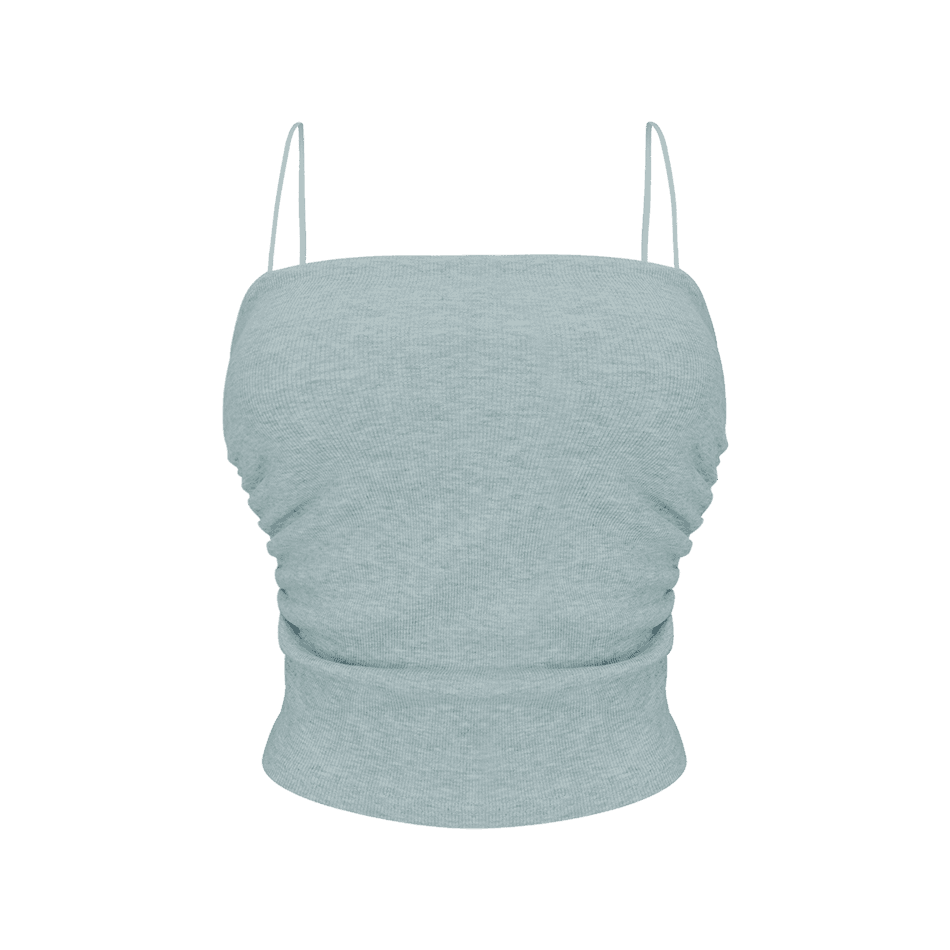 데일리 슬림 셔링 골지 탱크 [캡내장]