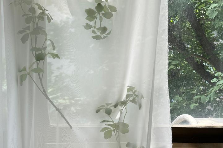 부케 레이어드 커튼 bouquet curtain (여름 시즌 한정 - 연달래 / 라벤더)