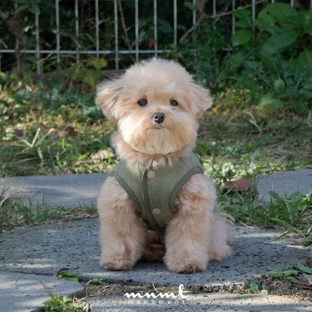 모노먼트 리버시블 패딩 베스트 (카키)