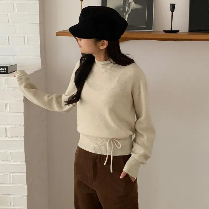 [라세지스지혜PICK] mock neck knit-cream