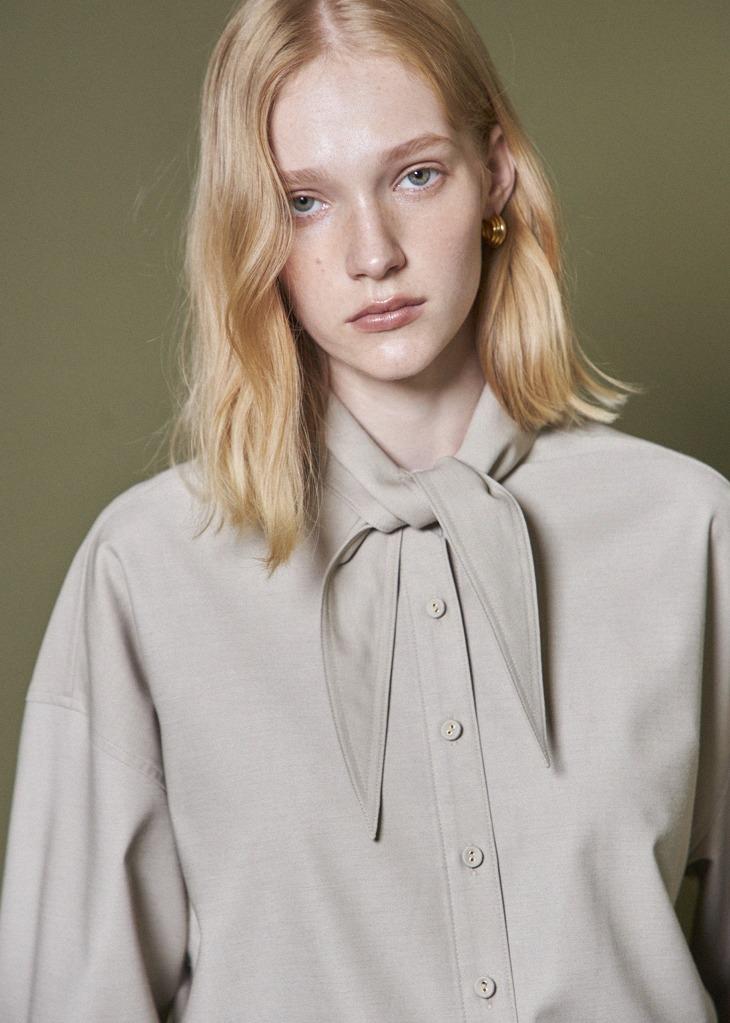 PETIT SCARF SHIRT _OATMEAL