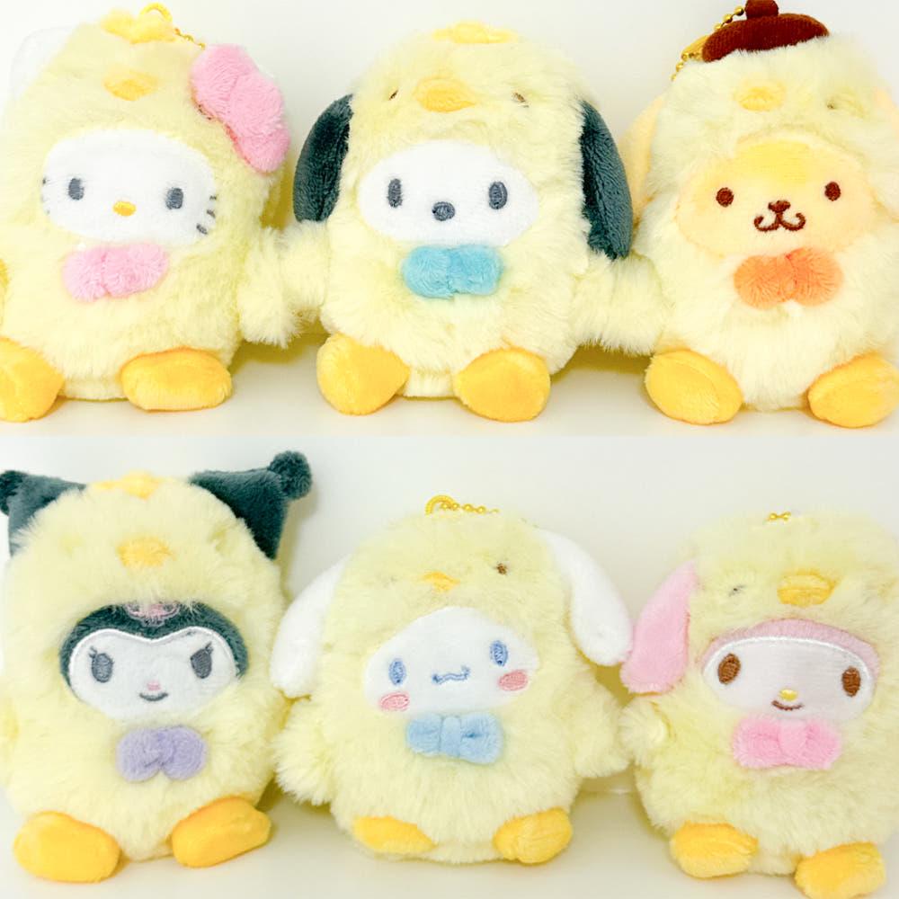 산리오 키링 인형 마이멜로디 시나모롤 헬로키티 쿠로미 포차코 폼폼푸린 병아리 가방고리