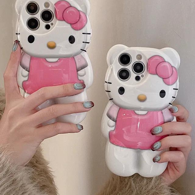 곰돌이 키티 입체 케이스 / 아이폰 아이폰케이스 키티케이스 헬로키티 헬로키티케이스 곰돌이 곰돌이케이스 곰 곰케이스 리본 리본케이스 핑크 핑크케이스 고양이 아이폰키티 아이폰헬로키티