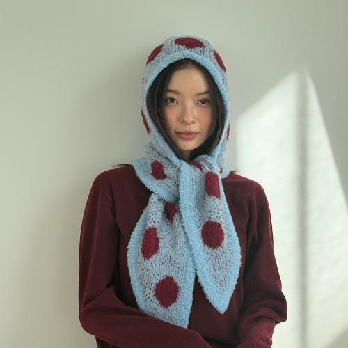 [2차 예약발송] PuntoPunto Hood Muffler  푼또푼또 후드 머플러 (스카이)