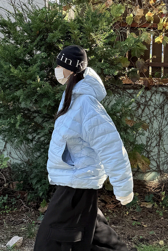 [클리어런스][UNISEX] Simon 후드 경량패딩