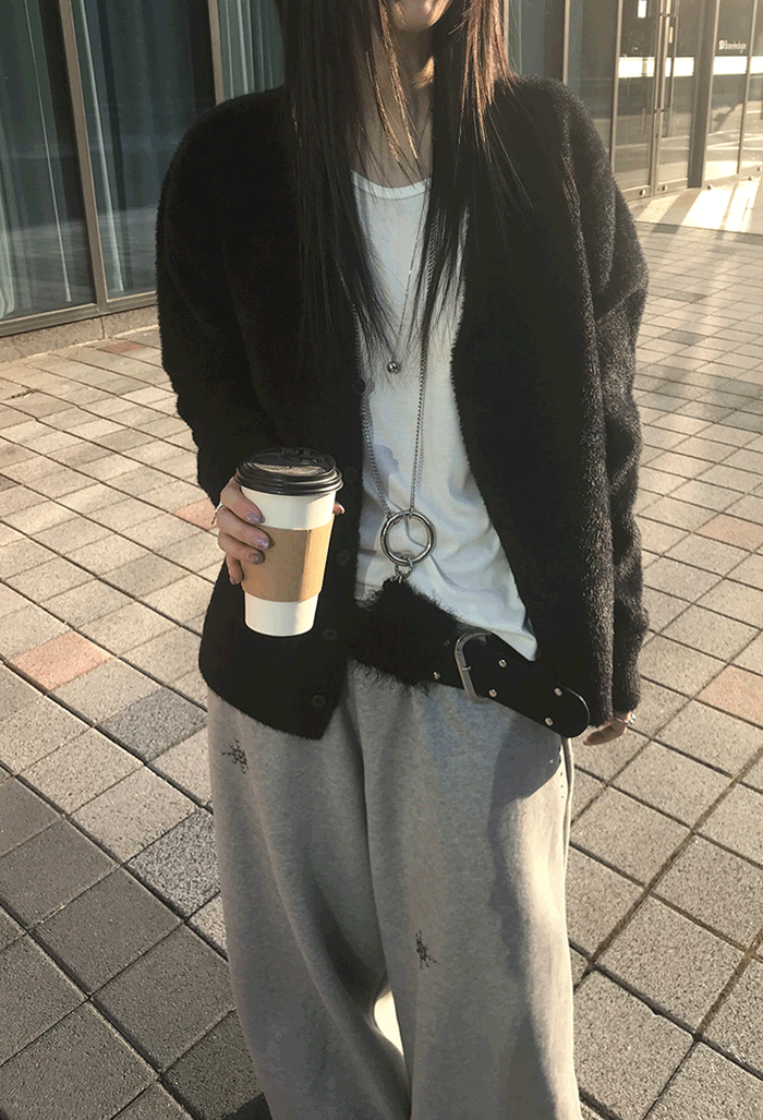 더니로 모헤어 가디건 * 블랙 12일 순차발송