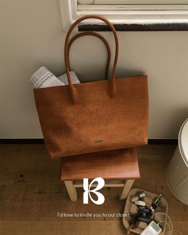 베이델리 [25F/W NEW][당일출고][MADE]살몬 스웨이드 토트백