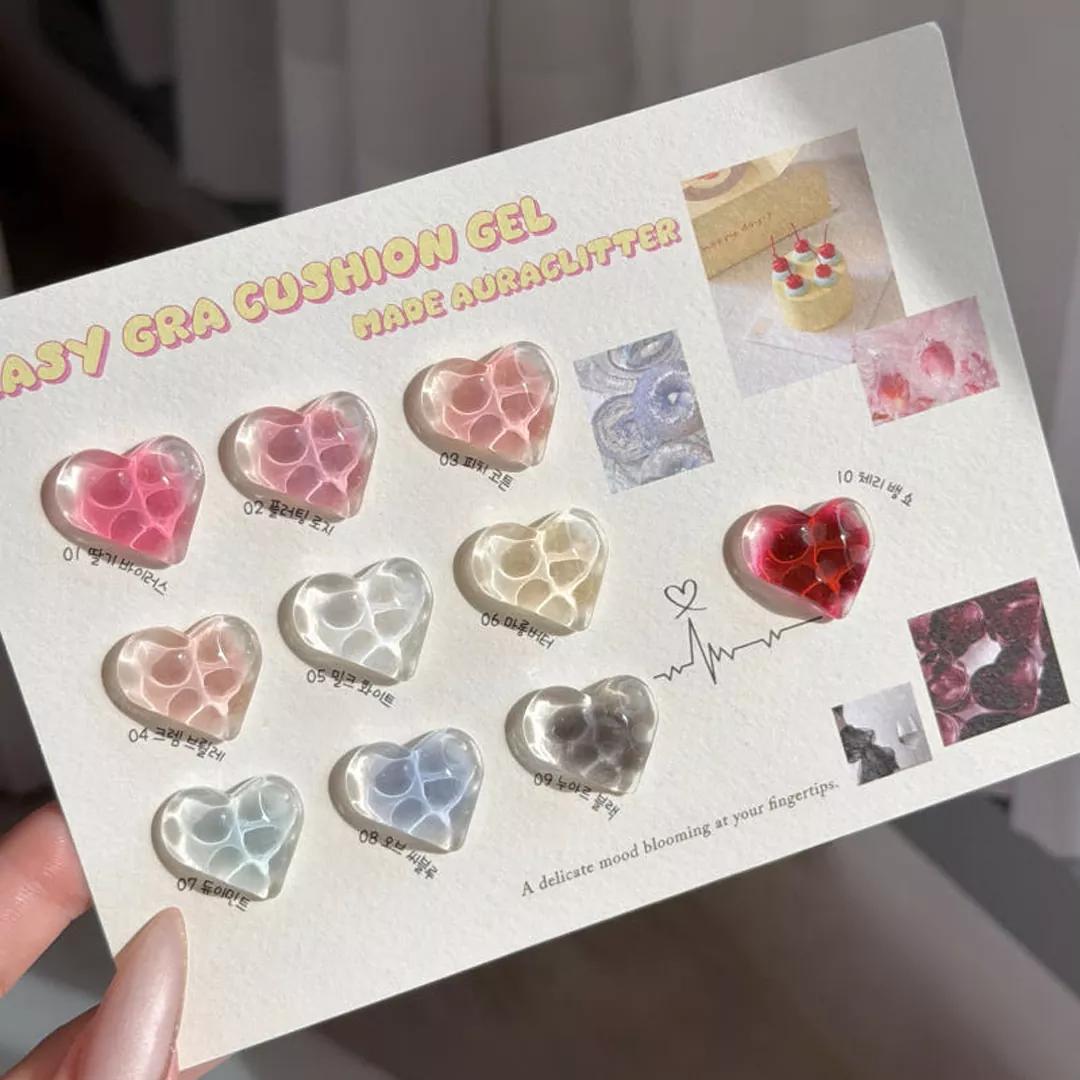 [아우라 글리터] 이지 그라 쿠션젤 10종 단품 {8ml/1개}