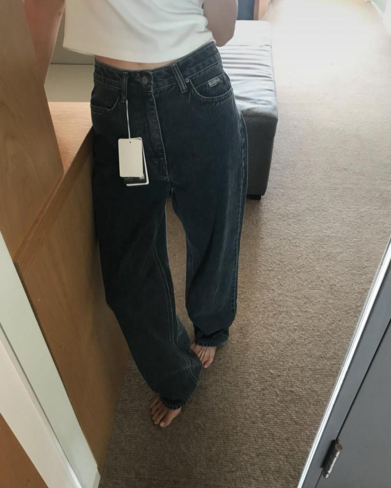 일부당일/ 드온도 미드나잇 블루진 데님 진청 딥블루 여자 일자 청바지