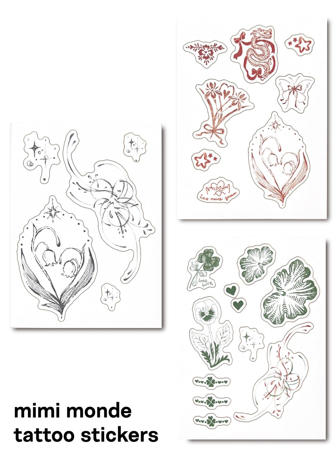 mimi tattoo sticker set #02
