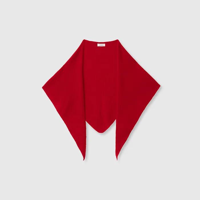 WOOL MUFFLER SHAWL_RED