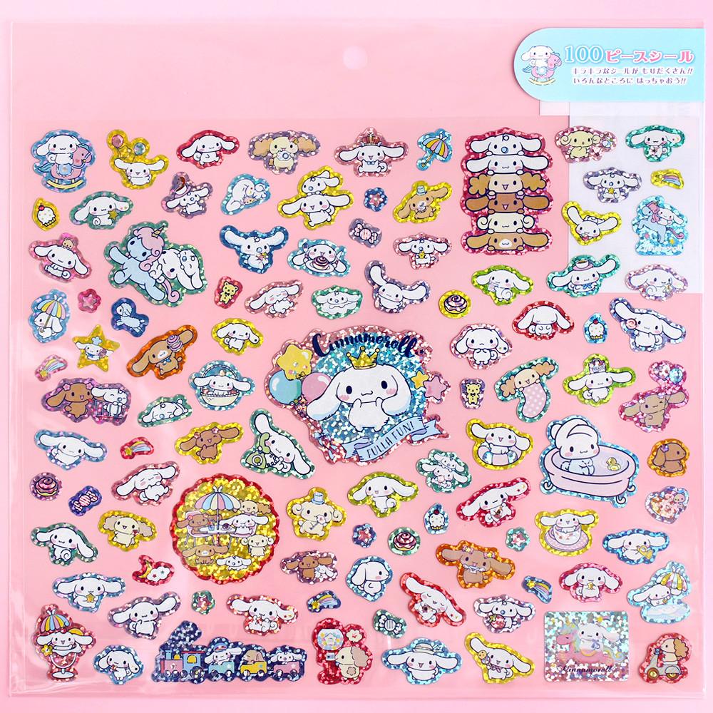 산리오 시나모롤 홀로그램 씰 반짝이 다꾸 탑꾸 스티커 100P 2탄 노트북 핸드폰 스티커