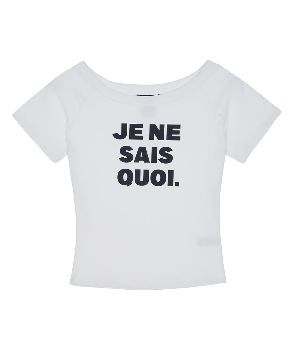 Minimal French Lettering T-shirt [White]