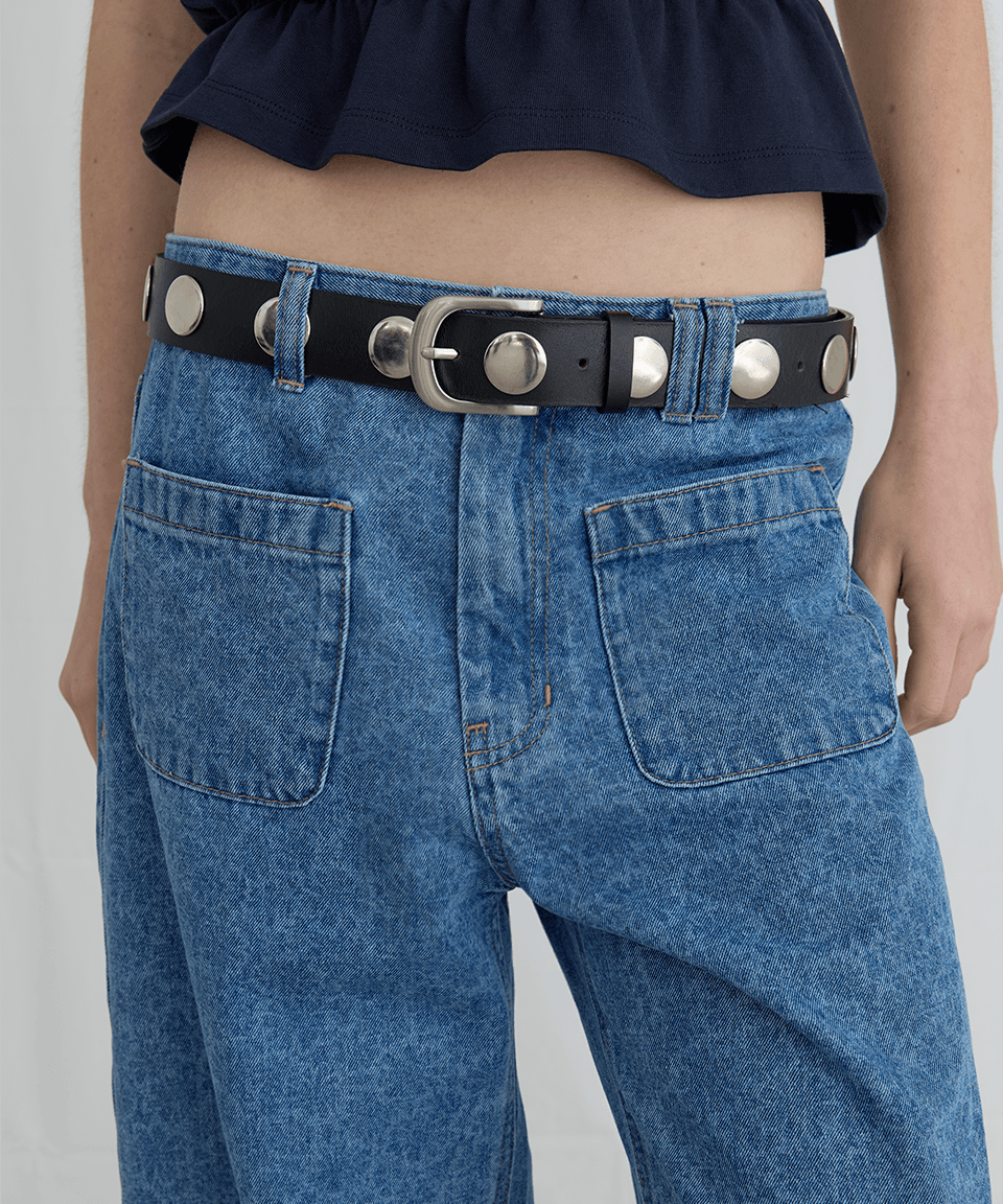 BOLD RIVET LEATHER BELT