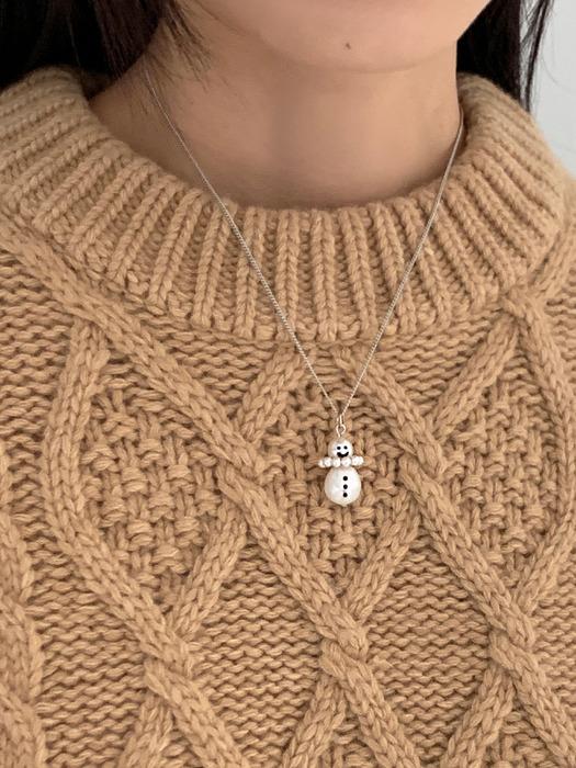 [시즌한정]Snowman Pearl Necklace_VH259ONE011M