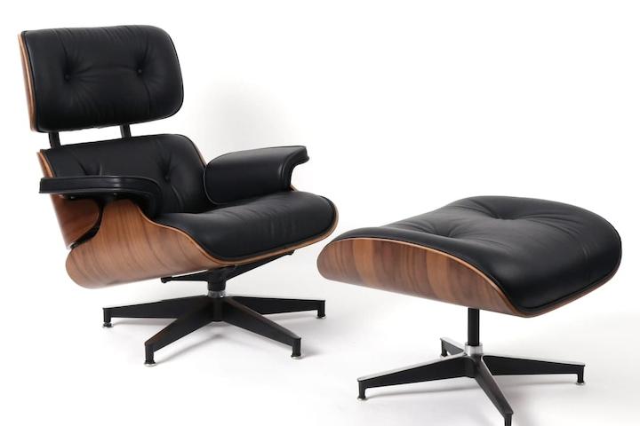 1인 천연소가죽 소파 안락 독서 라운지 체어 오토만 스툴 세트