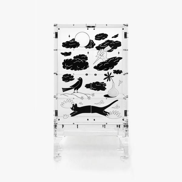 Graphic acrylic cabinet ’shower’(그래픽 캐비닛 '소나기')