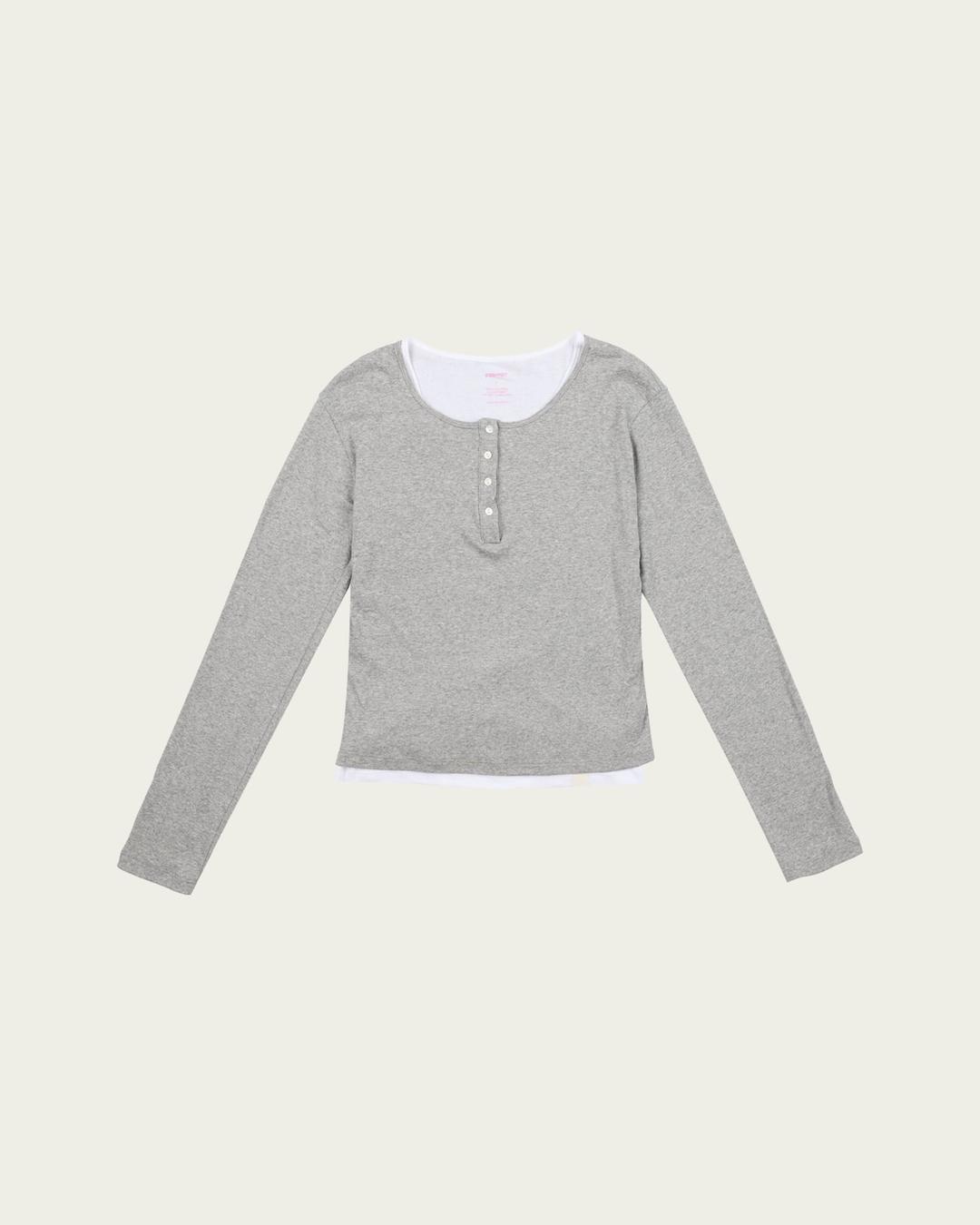 (4차) Coni Layered Tee - Gray