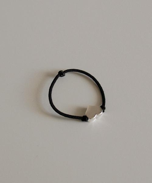(silver92.5) slat 하트 밴딩 실반지