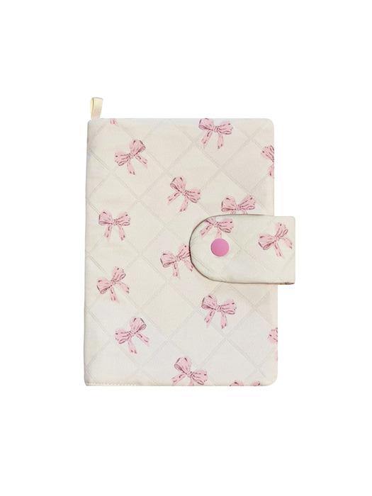 Ribbon Book Cover (Diary Cover) - CREAM