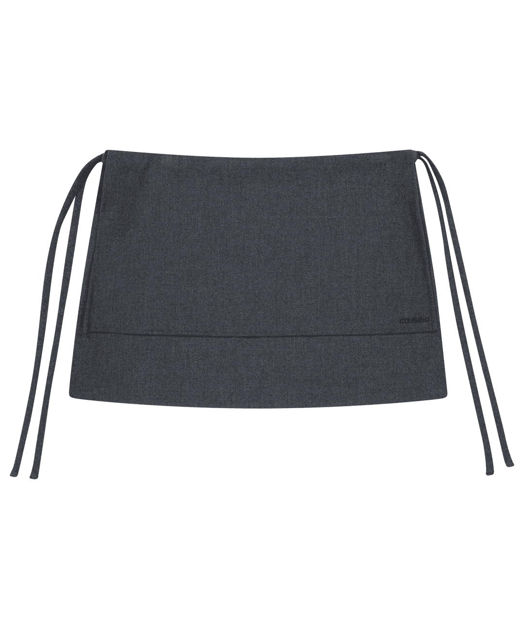 RIBBON DOUBLE SKIRT GREY