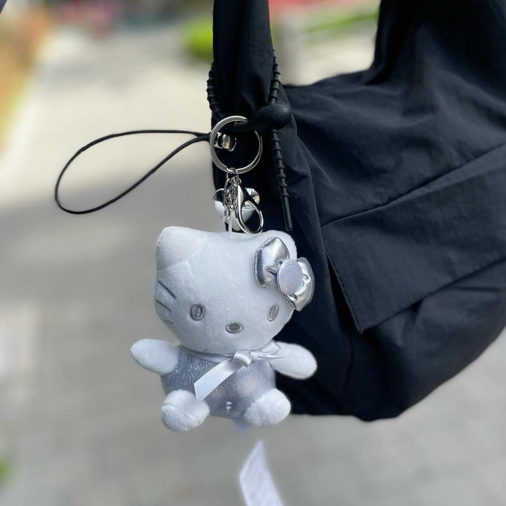 산리오 정품 헬로키티 실버 인형 키링