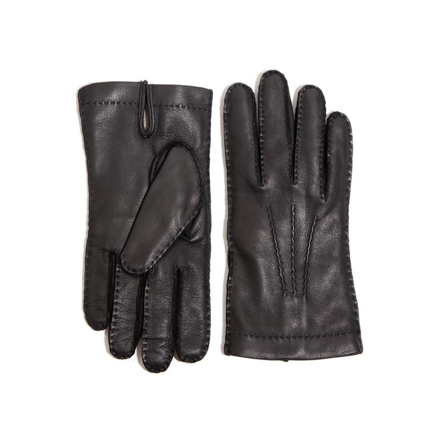 Deer Skin Gloves - Black