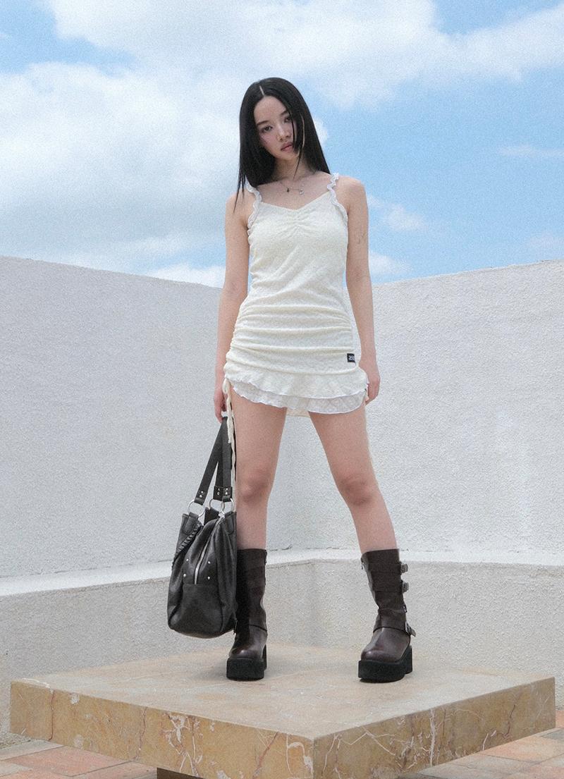 BLOSSOM MINI DRESS / IVORY