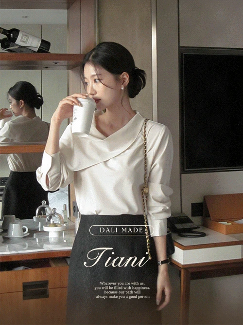 [Dali made]티아니 드레이프 스카프 블라우스(하객룩/출근룩)