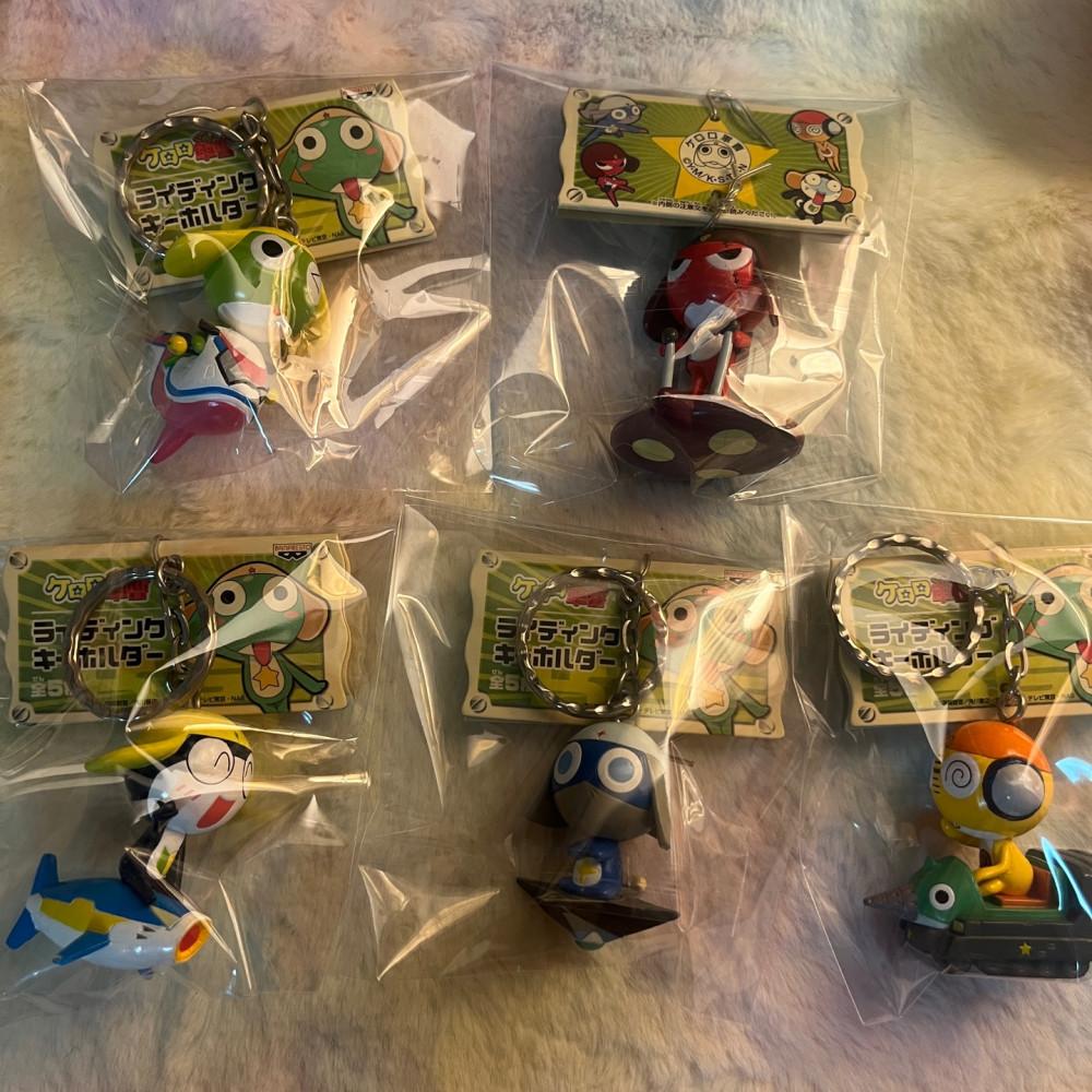 고전 케로로 타마마 기로로 도로로 쿠루루 피규어 키링 스트랩 5종 고전문구 고전완구 고전피규어