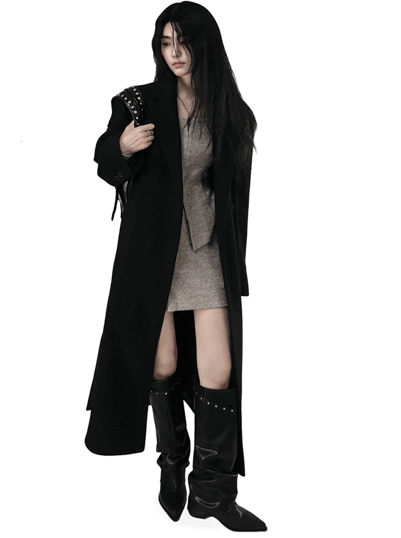 WOOL ROBE WRAP BELT BASIC LONG COAT 울 로브 랩 벨트 베이직 맥시 롱코트