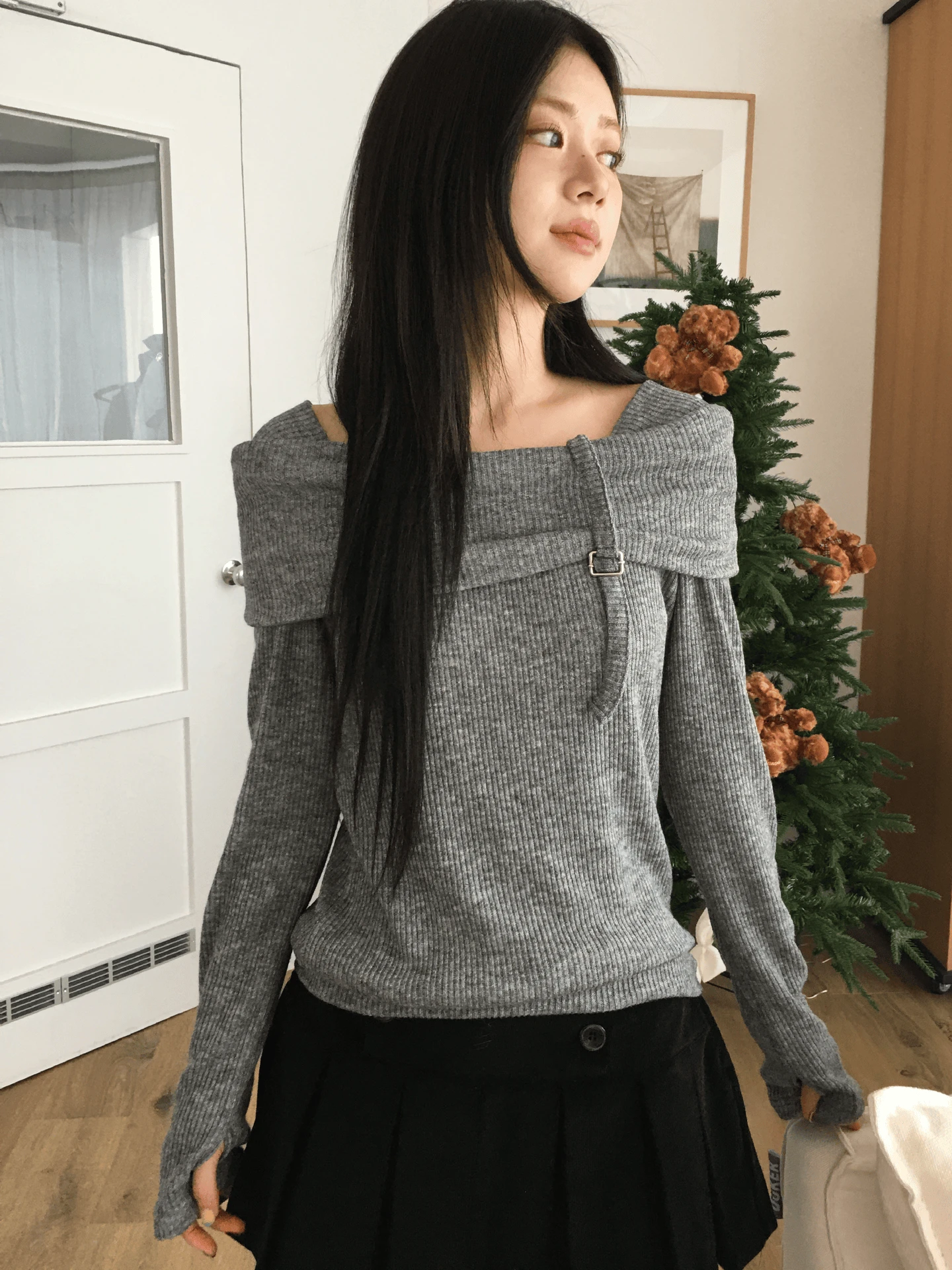 [주문폭주] Stay buckle knit T (3col)