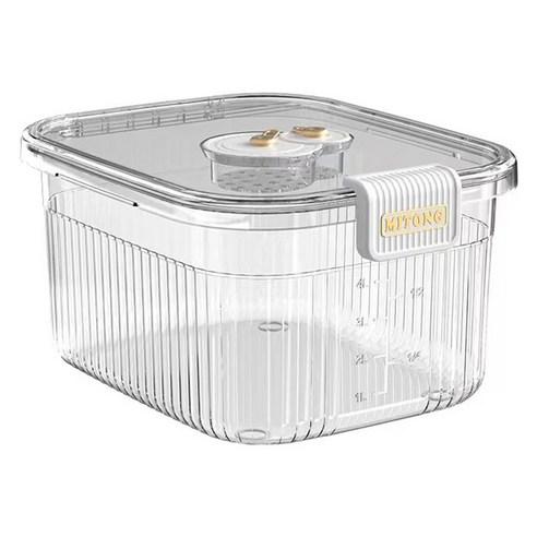 파스텔펫 반려동물 투명 밀폐 사료통, 화이트, 4L, 1개