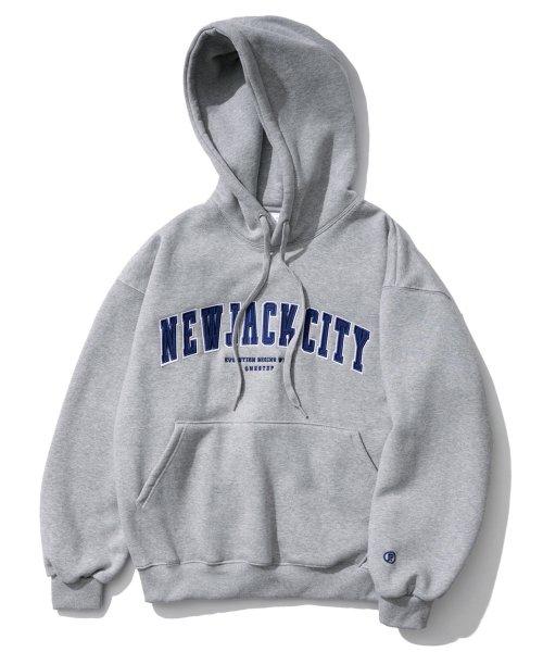 퍼스텝(PERSTEP)  뉴잭시티 후드 회색 SMHD4455 - 사이즈 & 후기 | 무신사